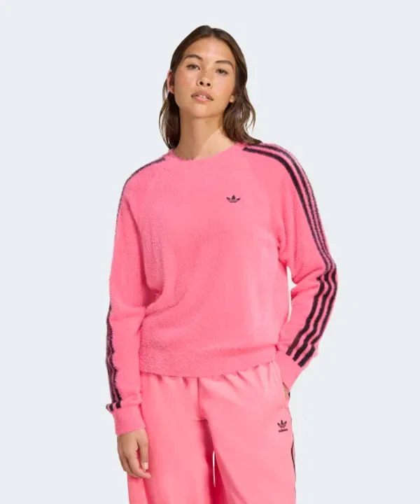 Свитер из ниток, праздничный, Adidas, розовый