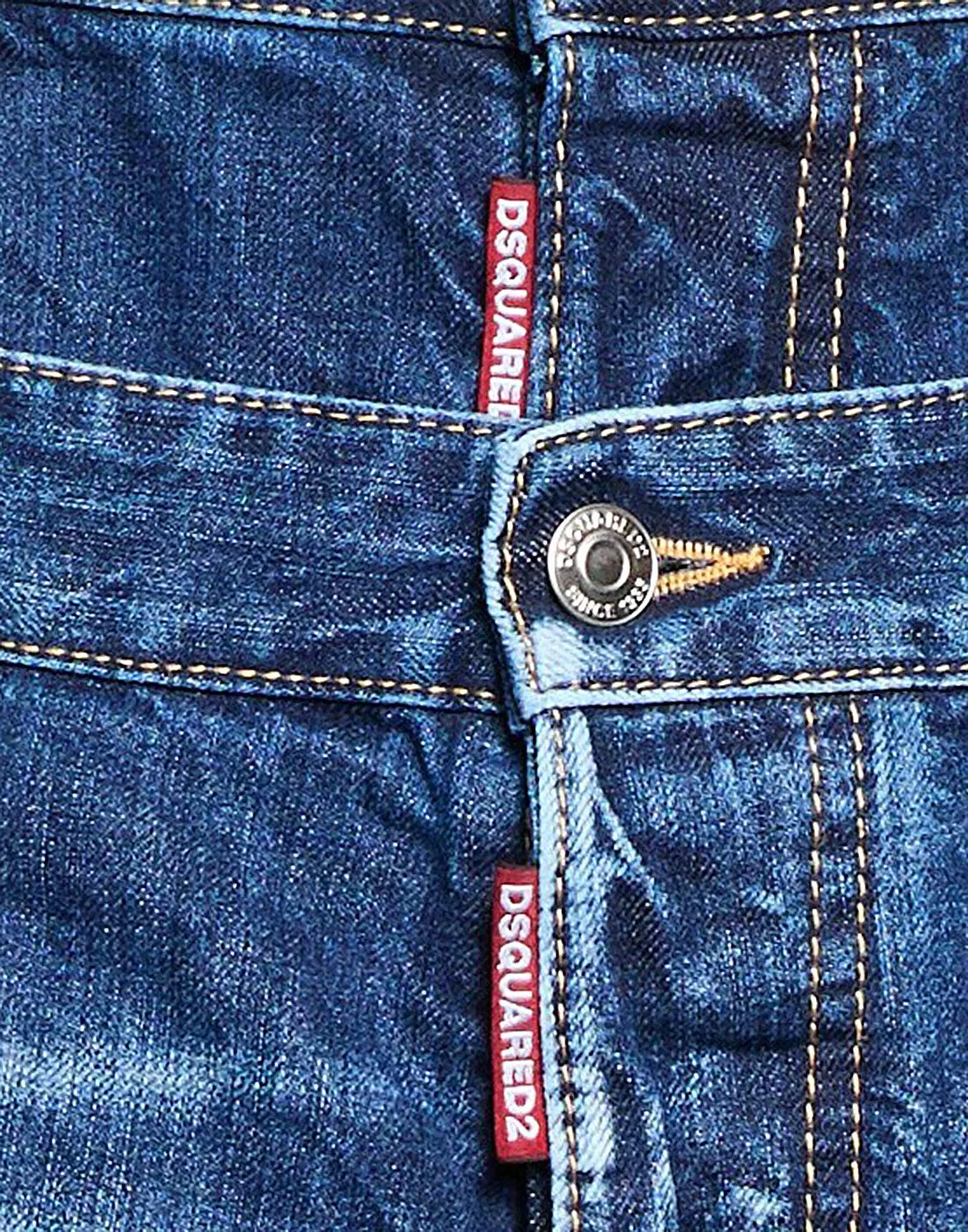 Мужские джинсы прямого кроя с высокой посадкой Dsquared2, синий — фото 4