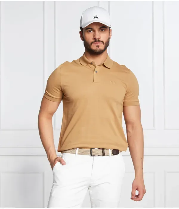 Поло Паллас regular fit Boss, коричневый — фото 3