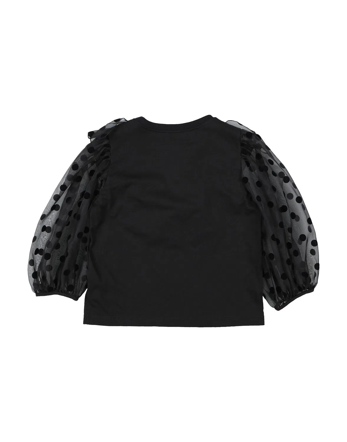 Детская водолазка из крепа для девочек без аппликаций Stella Mccartney Kids, черный — фото 2