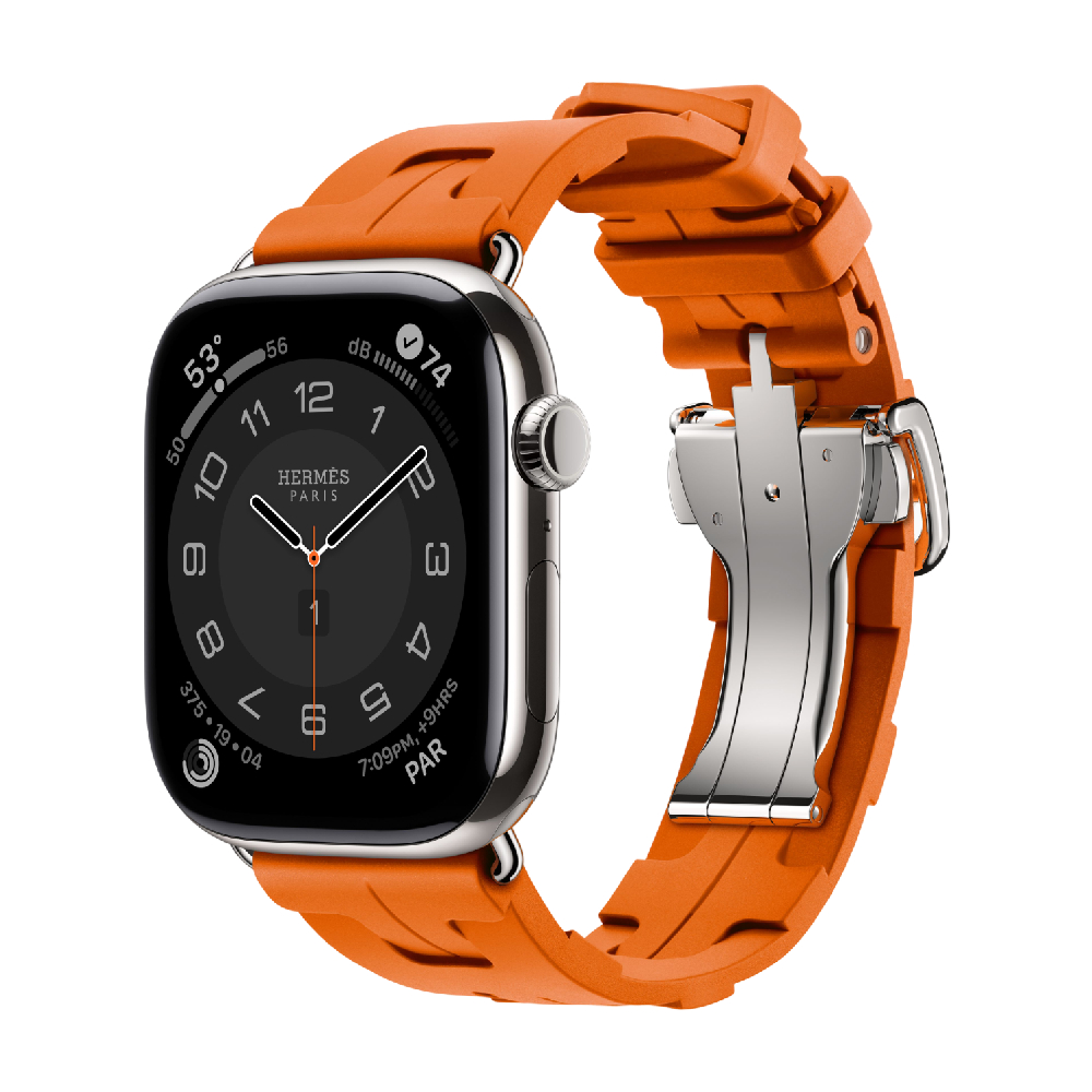 

Apple Watch Hermès Series 11 (GPS+Cellular), 46 мм, Silver Titanium Case/Orange Kilim Single Tour - One Size, Серебристый, Apple Watch Hermès Series 11 (GPS+Cellular), 46 мм, Silver Titanium Case/Orange Kilim Single Tour - One Size