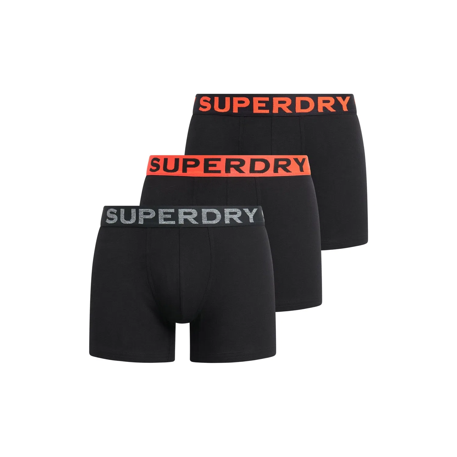 Мужские боксеры из хлопка с эластаном Superdry, Black/Orange