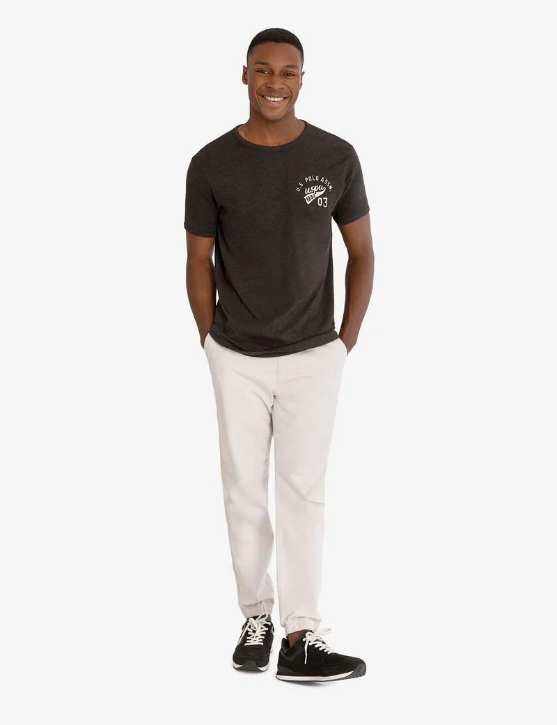 Брюки U.S. Polo Assn. Stretch Twill Jogger, кремовый — фото 4