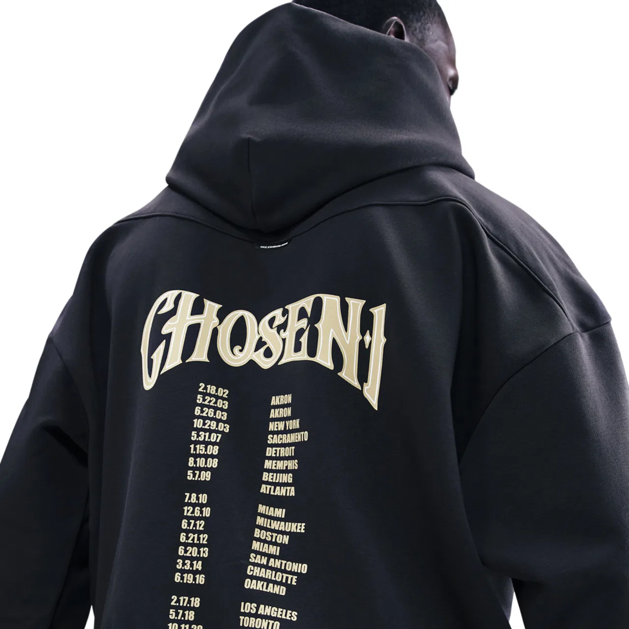 Мужское худи Lebron TF SI Brushed Pullover Nike, цвет Off Noir/White — фото 2