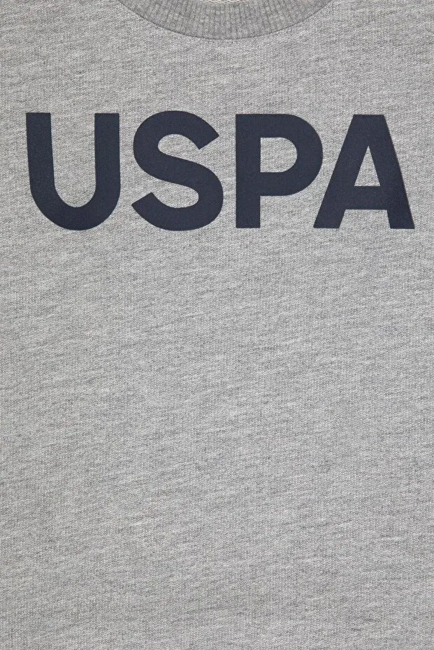 Детские свитшот для мальчиков с длинным рукавом U.S. Polo Assn., Gray Melange — фото 3