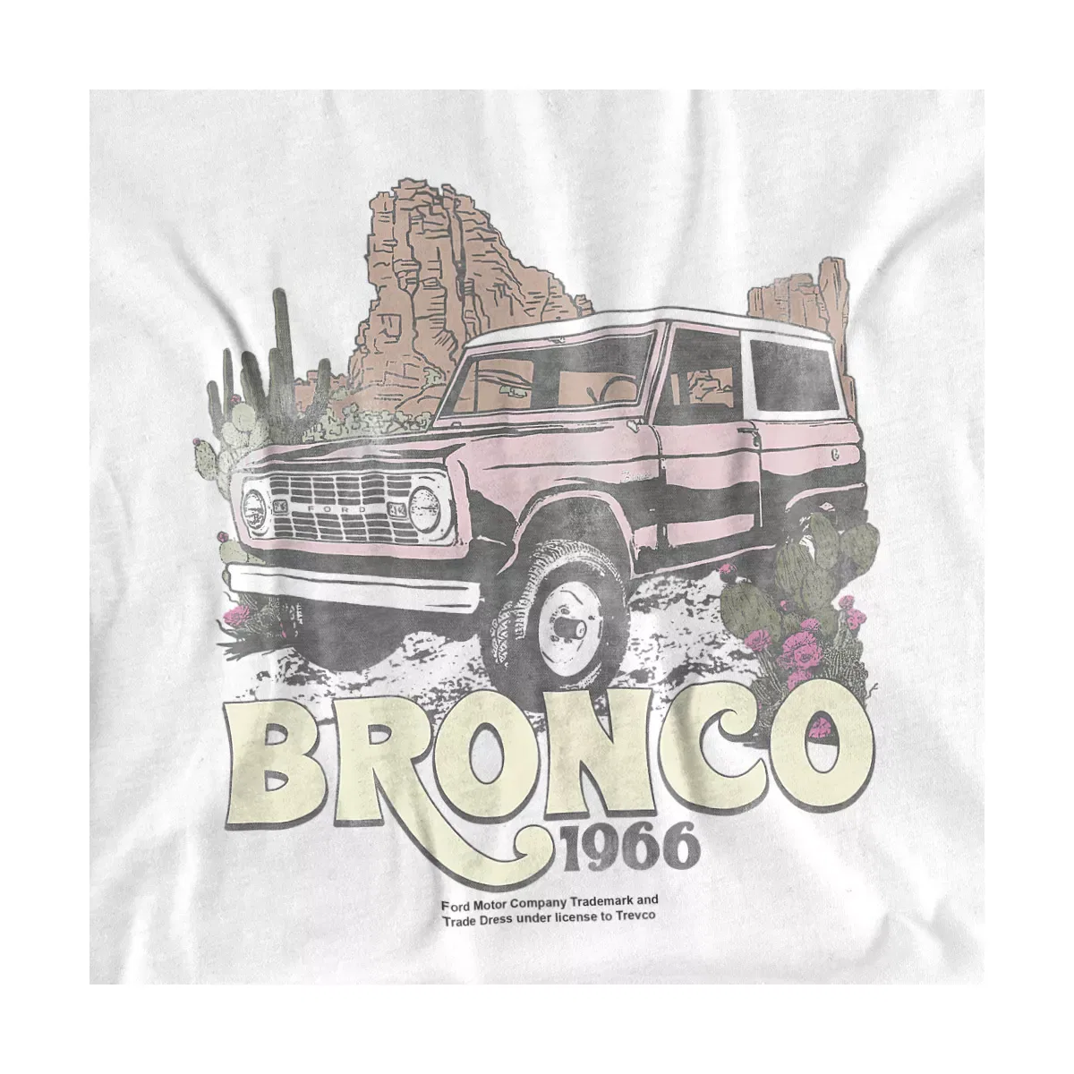 Детское боди с коротким рукавом Ford Bronco Desert 1966 Ford, White — фото 2
