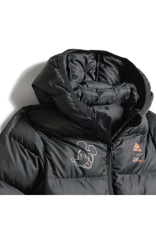 Детское пальто для девочек ветрозащитное Adidas, Black — фото 4