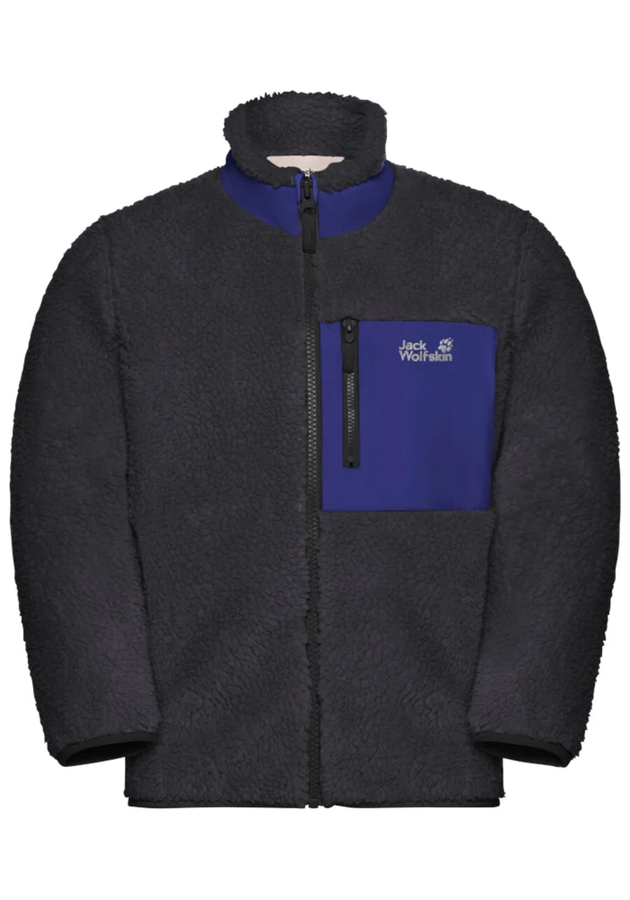 Спортивная флисовая куртка Jack Wolfskin черного цвета