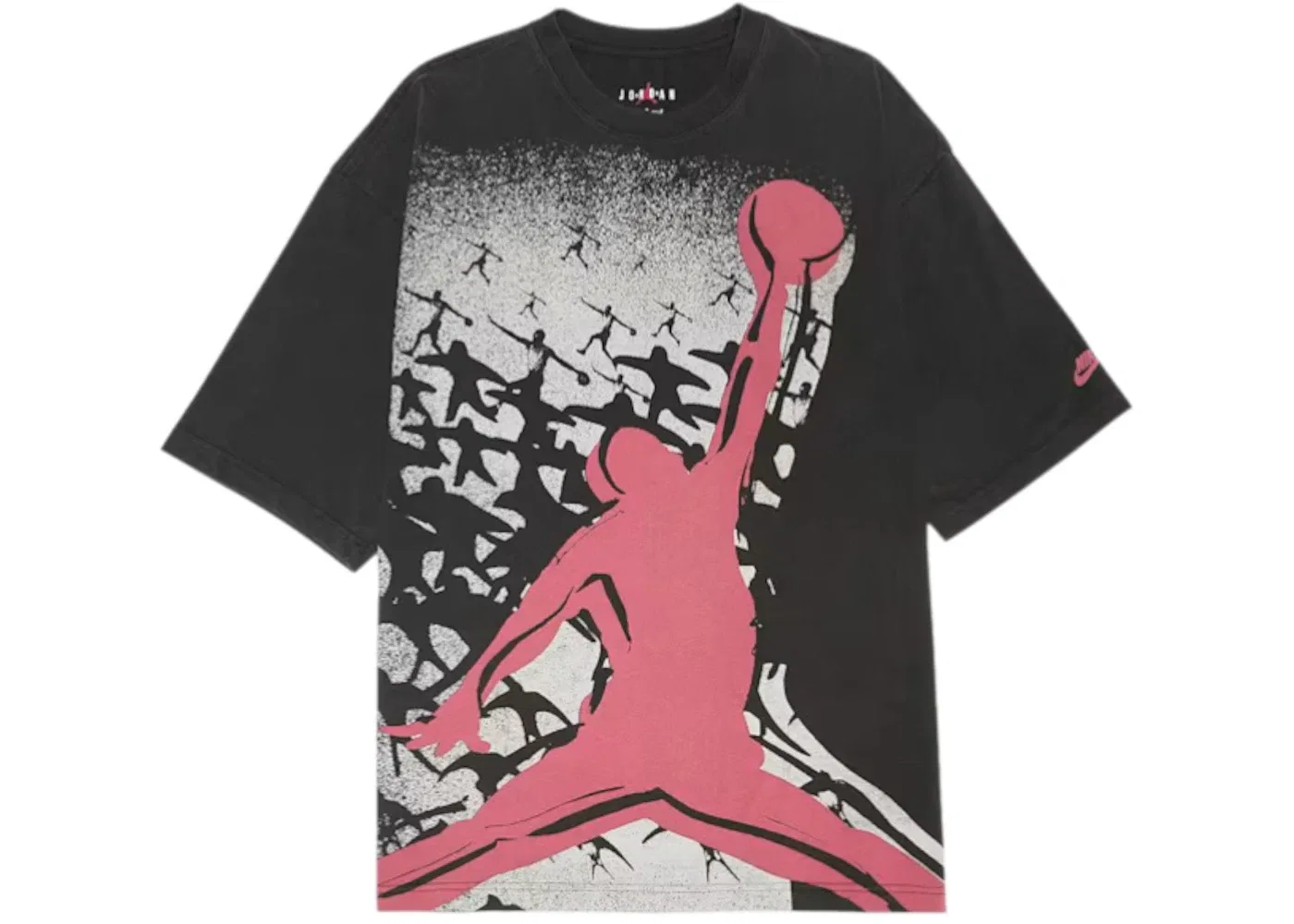 Мужская футболка с принтом Jordan MJ North Carolina Reissue Oversize Crewneck Tee, Black/Gym Red/Gym Red