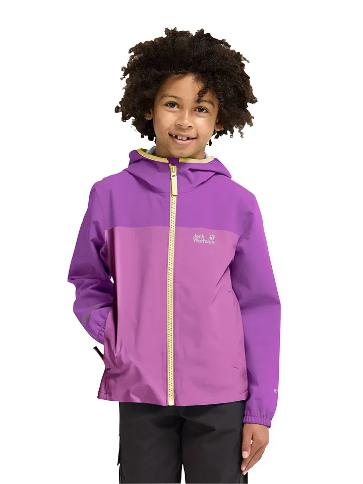 Куртка дождевик с капюшоном Adventuretribe Jack Wolfskin, фиолетовый — фото 2