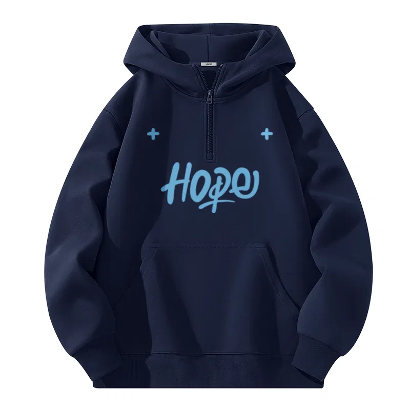 Худи детский с капюшоном средней плотности MINISO, Navy Blue (Ma Da Hope Graffiti)