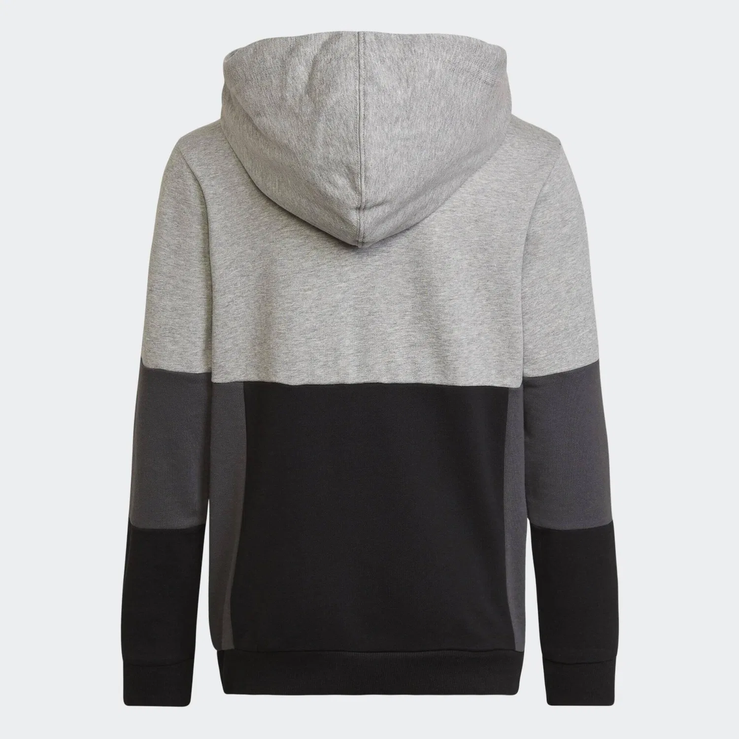 Детское худи с колорблокингом Colourblock Hoodie Adidas, Grau Weiss Schwarz — фото 4