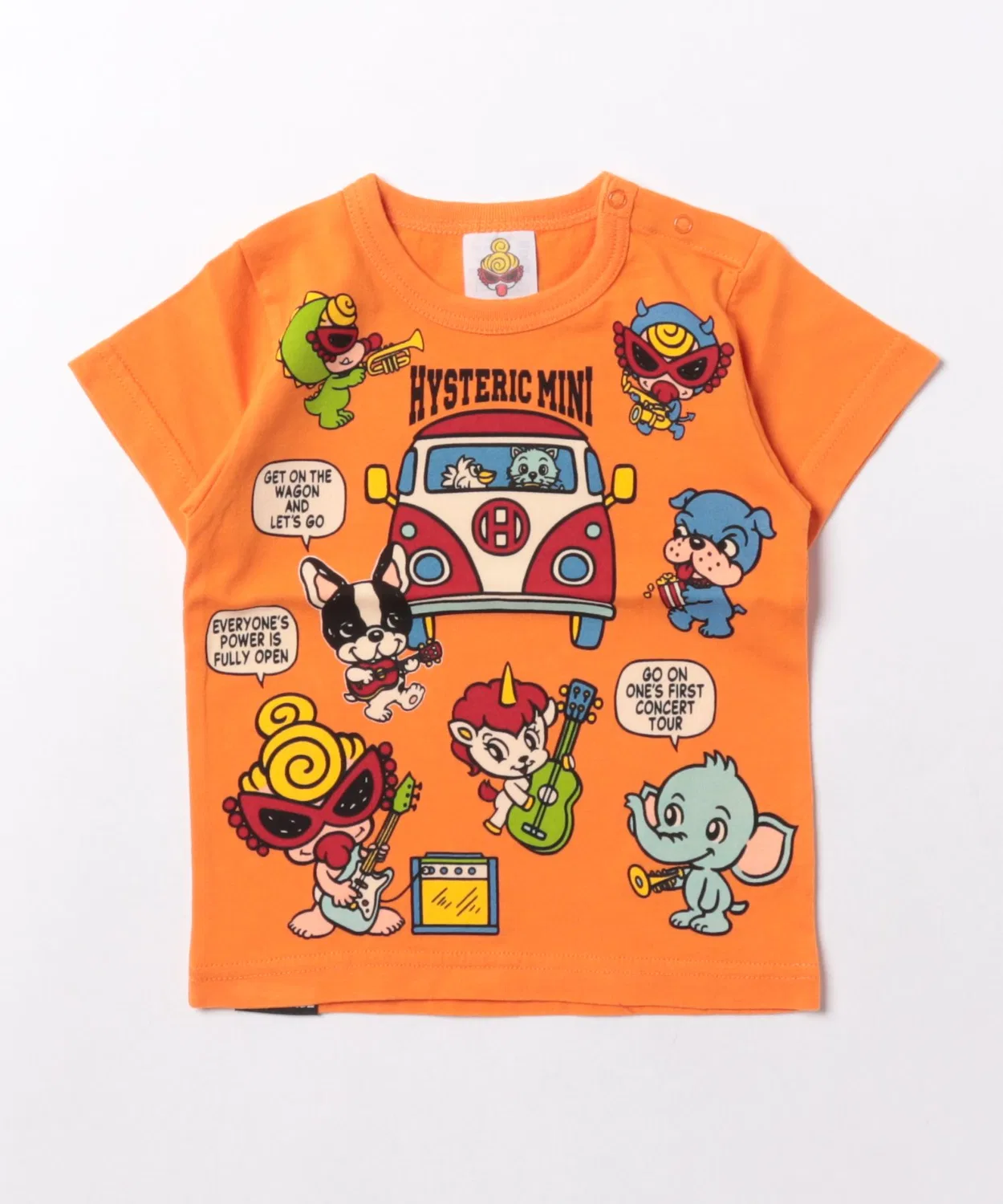 Детская футболка с коротким рукавом HYS MINI BAND WAGON PARTY HYSTERIC MINI, Orange