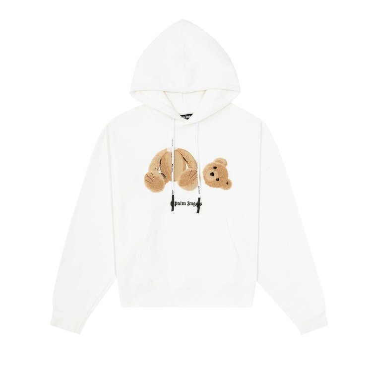 Худи Palm Angels Palm Angels Bear Hoodie 'White/Brown', белый — фото 2