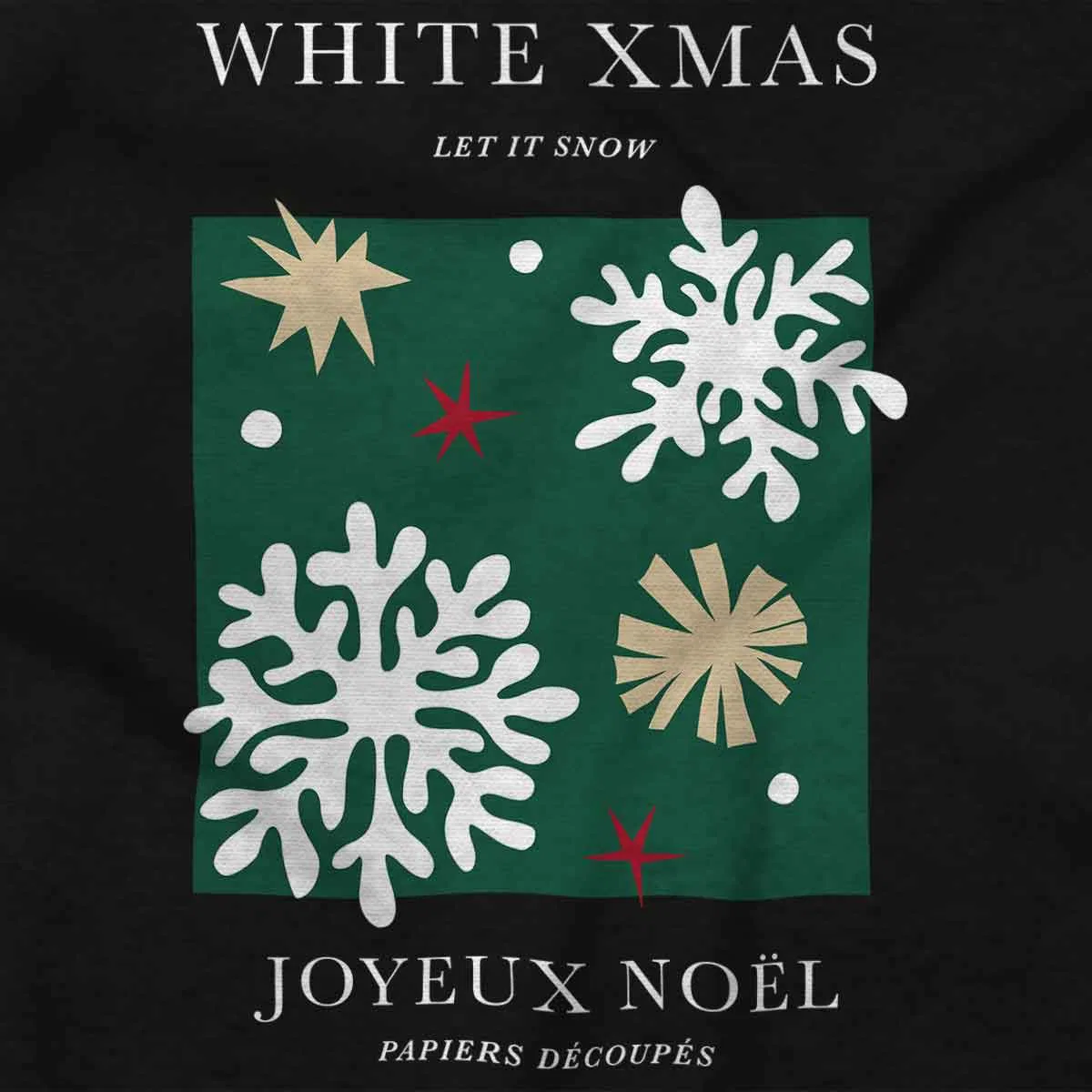 Детский боди-комбинезон с принтом Christmas White Xmas Let It Snow Brisco Brands, Black — фото 2