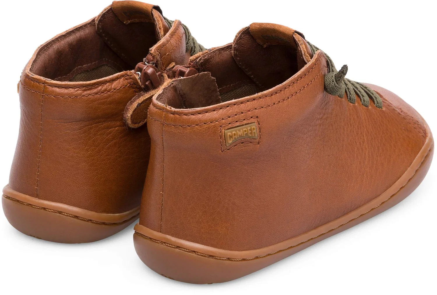 Ботинки детские Camper Peu Cami Kids, кожаные, коричневые — фото 3