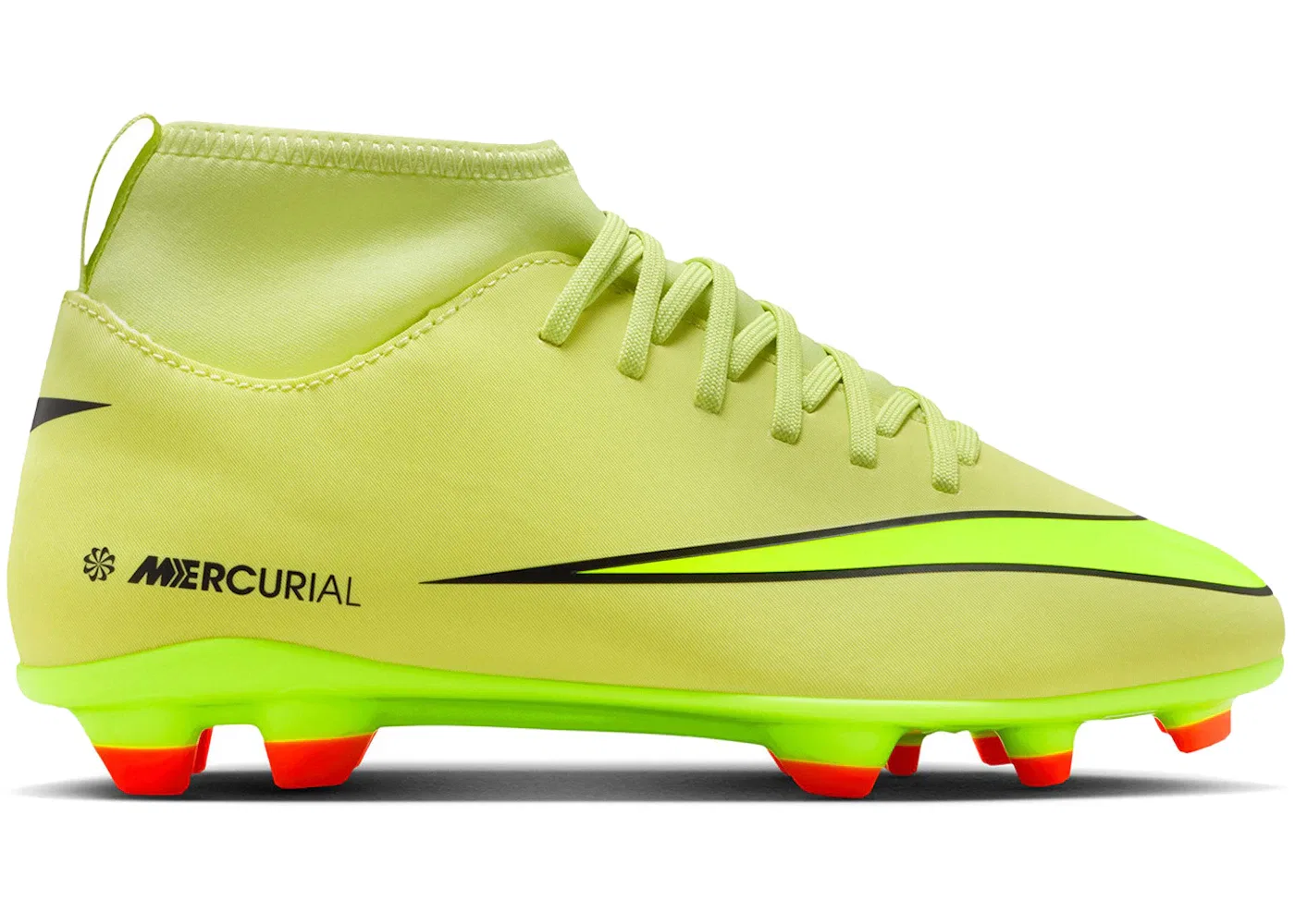 Детские бутсы с принтом Nike Mercurial Superfly 10 Club MG, Limelight/Hyper Crimson/Volt