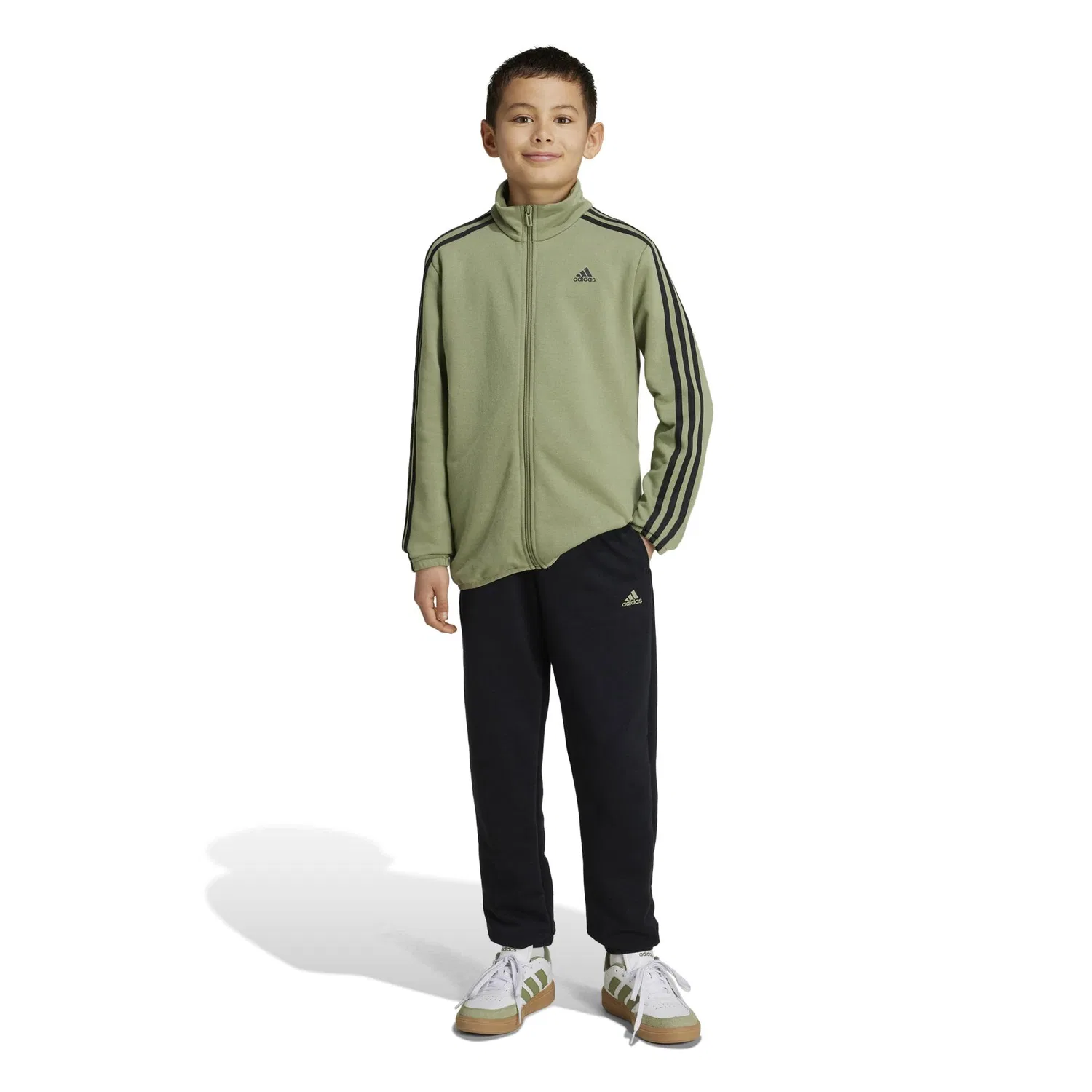 Детский спортивный костюм Essentials Tracksuit Adidas, Olivgrun