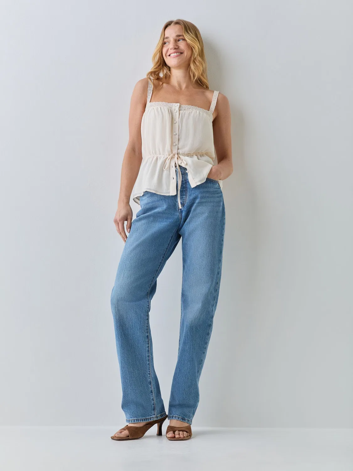 Джинсы прямого кроя Hourglass 501 Levi's, Lucid Dream Blue — фото 3