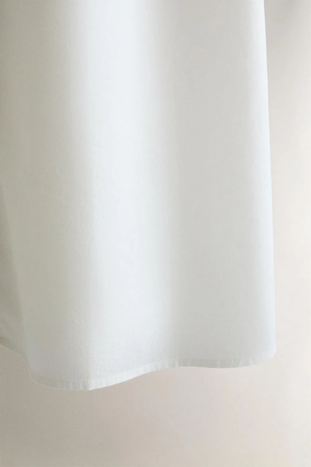 Хлопковая ночная рубашка с вышивкой ZARA, Oyster-white — фото 4