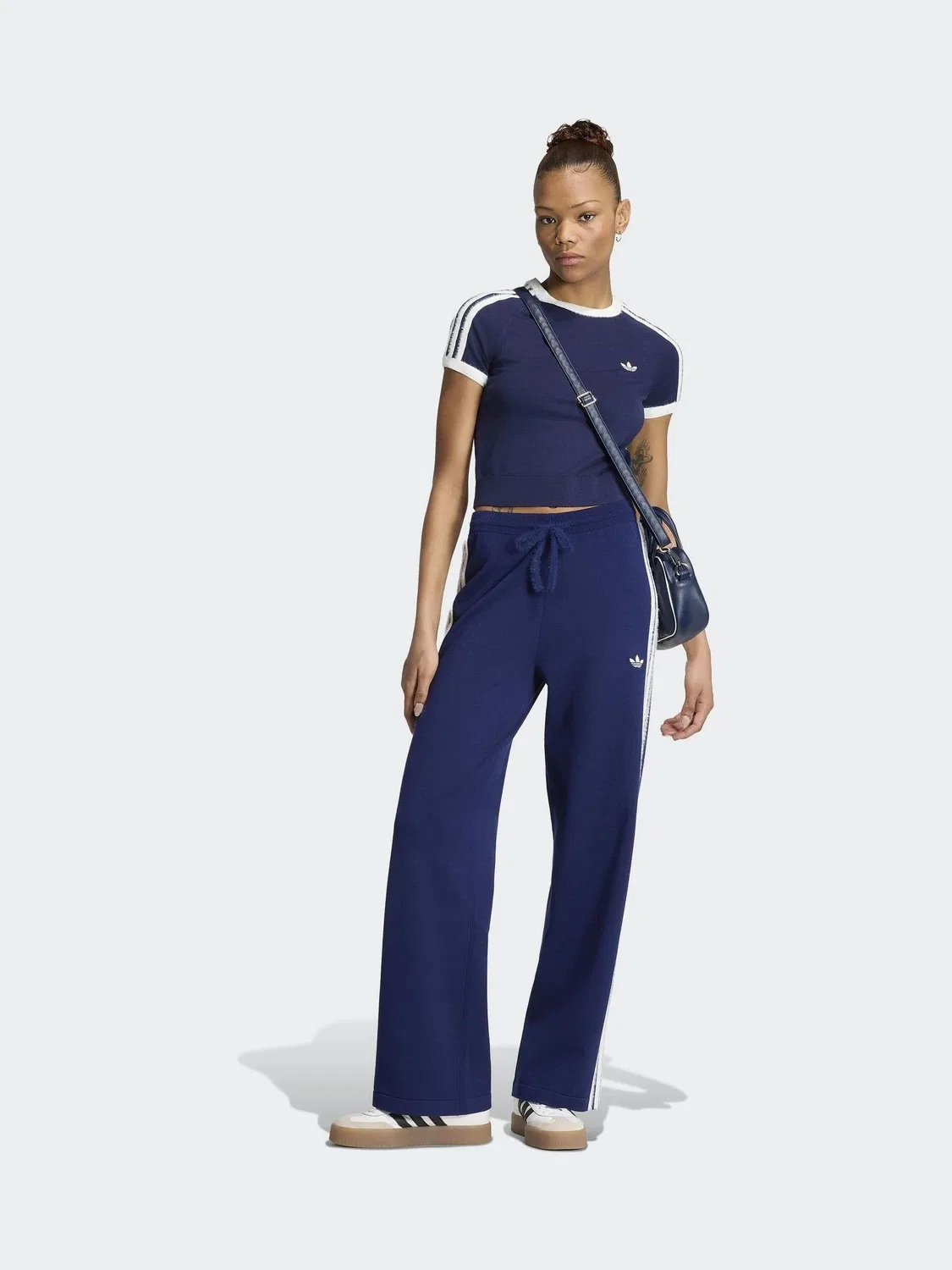 Тренировочные брюки Knit Firebird Track Pant, adidas Originals, синие — фото 3