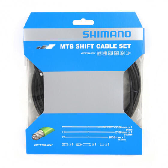 

комплект зубчатых тросов OT-SP41 2100/1800 мм черный 14 шт. SHIMANO, черный