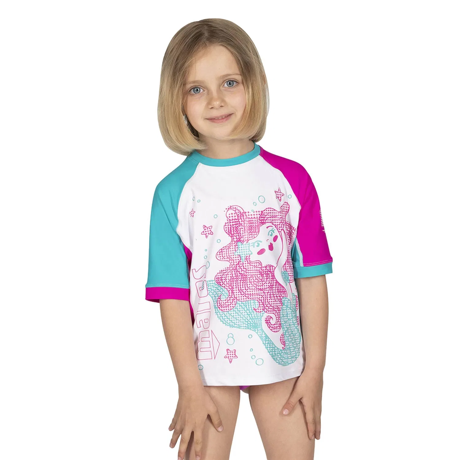 Детский рашгард с коротким рукавом Shield Mares, Rosa