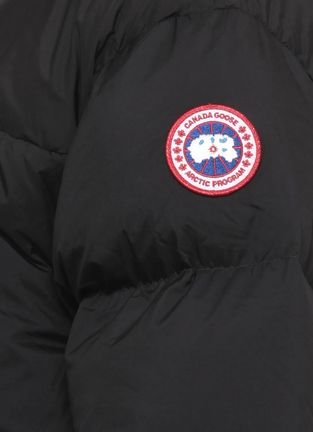 Женский пуховик объемный утепленный с высоким воротом Canada Goose, черный — фото 4