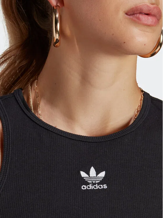 Топ slim fit adicolor Essentials Adidas, черный — фото 4