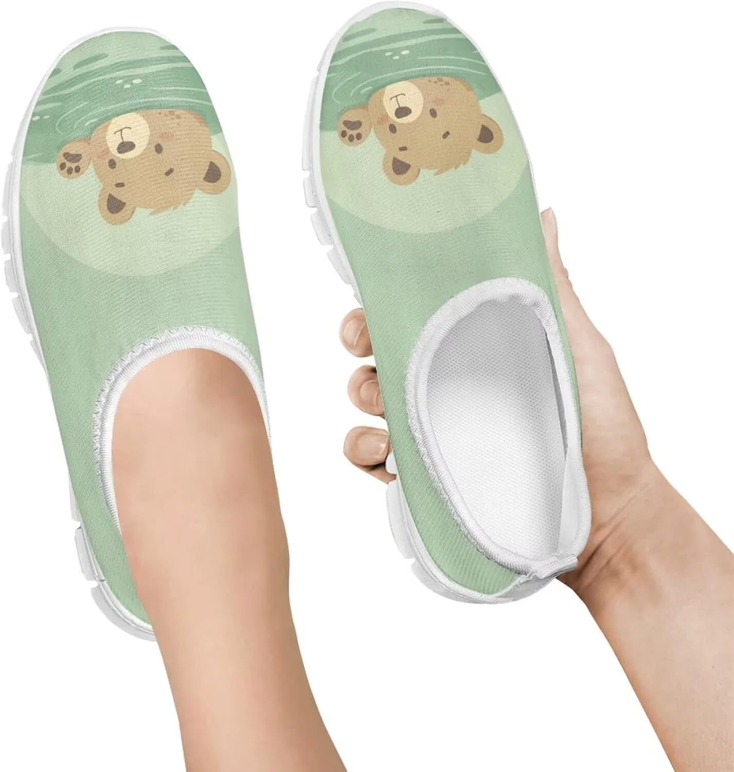 Детские туфли-лоферы для девочек Gorweirop, Green Bear — фото 2