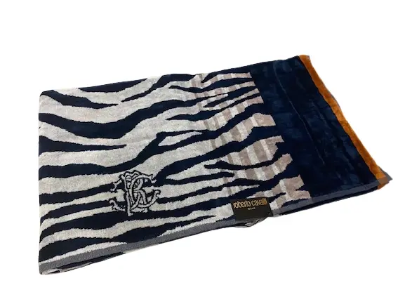

Полотенце Roberto Cavalli Zeb Sponge Jacquard 95×180, синий