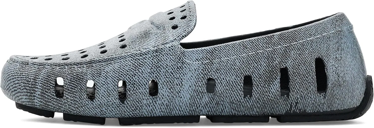 Детские туфли-лоферы для мальчиков с принтом Prodigy Driver Floafers, Black Denim — фото 4