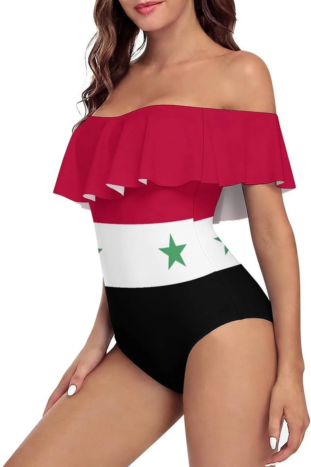 Женский цельный купальник с флагом Турции Turkey1 Flag Bikini, Style-6 — фото 4