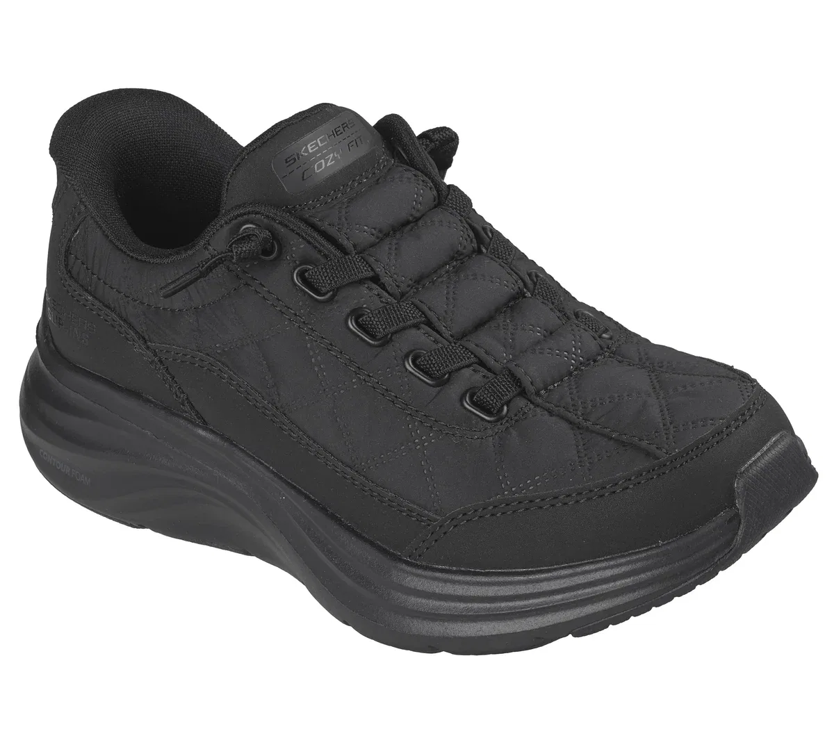 Детские слипоны Contour Foam - Cozy Fit Skechers, черный — фото 4