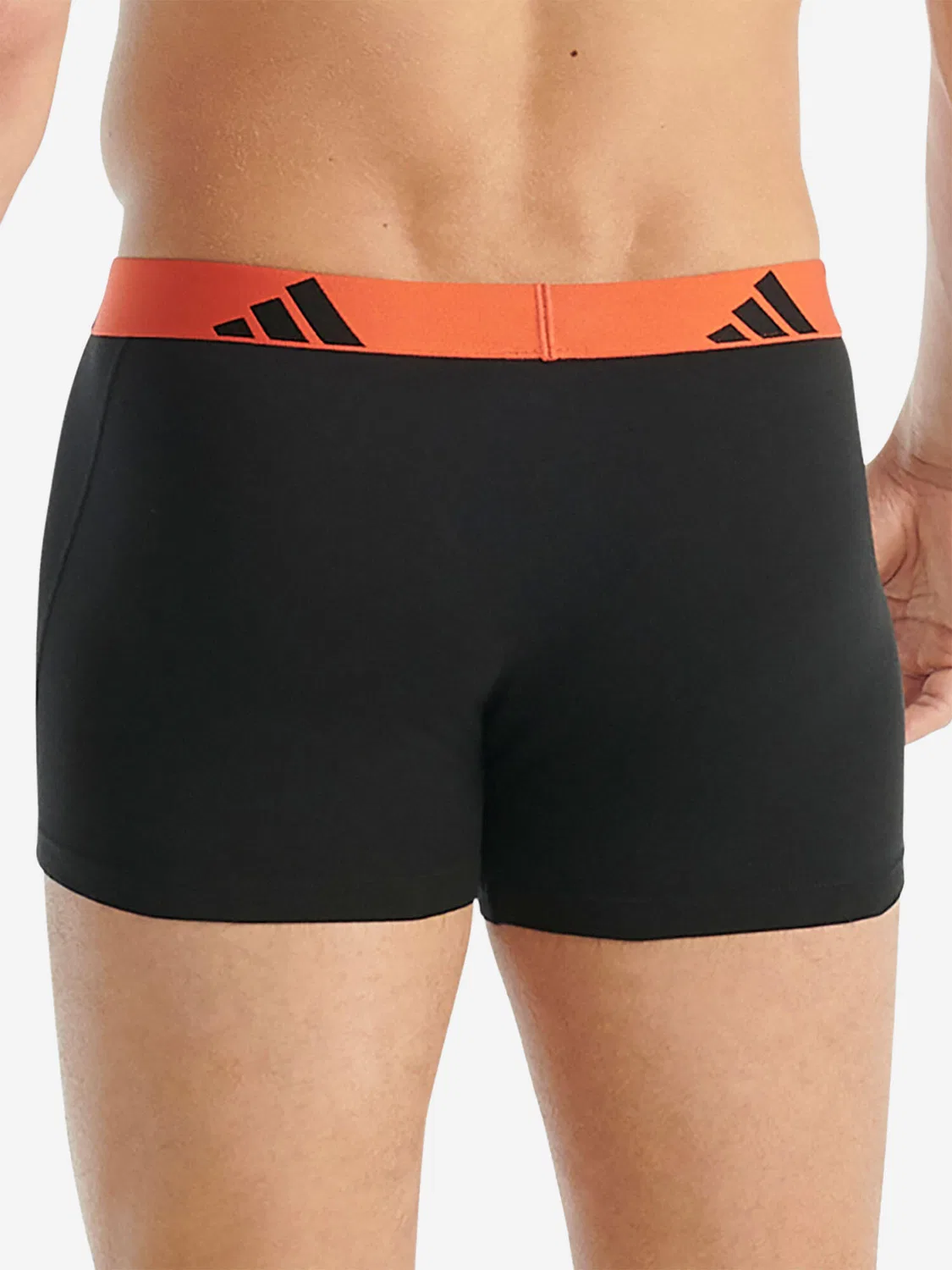 Мужские облегающие боксеры Active Flex Cotton Adidas, Schwarz Hellgrau — фото 4