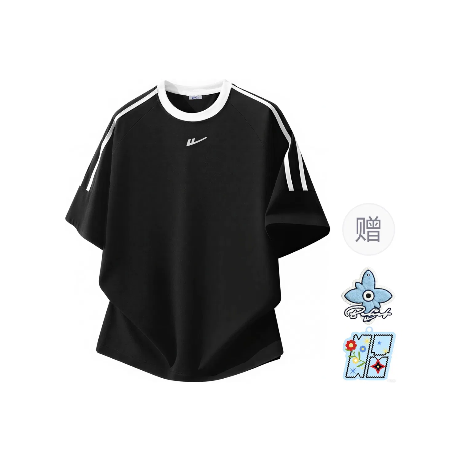 Детская футболка с коротким рукавом Unisex WARRIOR, Black