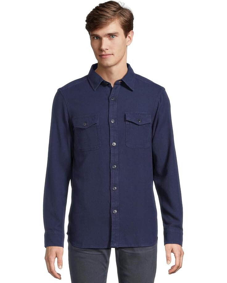 

Рубашка Vineyard Vines Midweight Twill Utility Shirt, цвет Nautical Navy