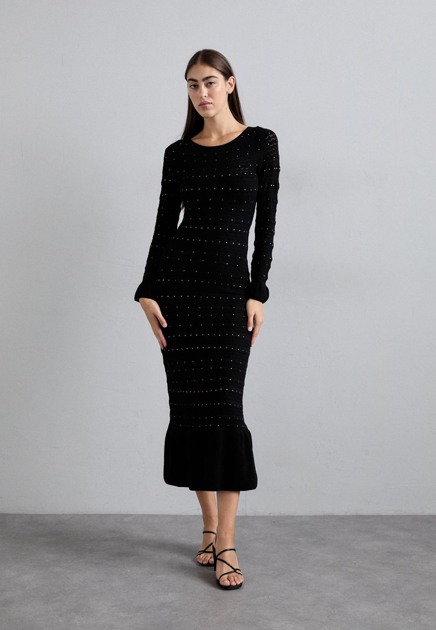 

Платье sandro ROBE MIDI POINT FANTAISIE, Noir/Black