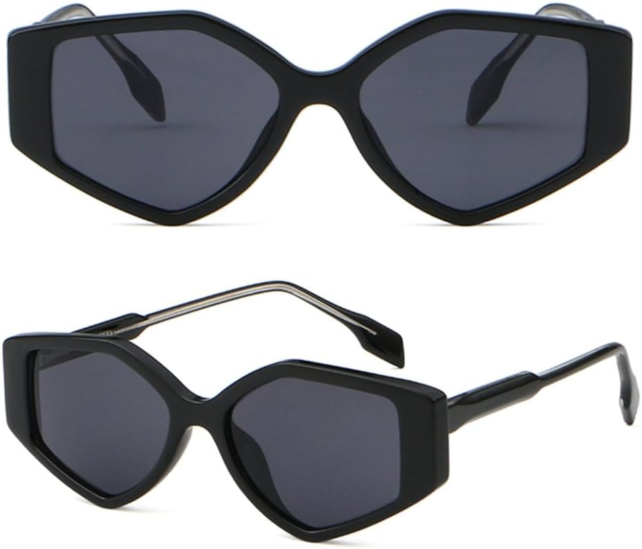 

Женские солнцезащитные очки Polygon для женщин, защита от УФ-излучения UV400, ацетатные солнцезащитные очки для женщин и мужчин, аксессуары, черные и зеленые MTZJH, Black