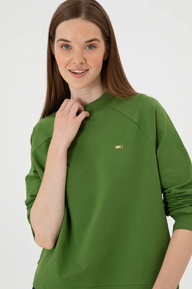 Женские свитшот с длинным рукавом U.S. Polo Assn., Green — фото 2