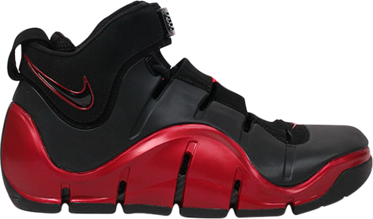 Кроссовки Nike Zoom LeBron 4 'Black Crimson', черный - фото