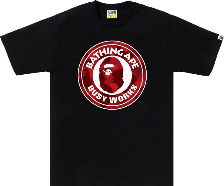 

Футболка BAPE Color Camo Busy Works Tee 'Black/Red', черный
