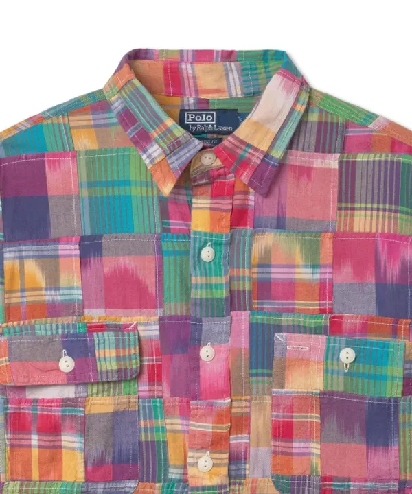 Классическая рубашка Patchwork Madras Workshirt, Polo Ralph Lauren, мульти — фото 3