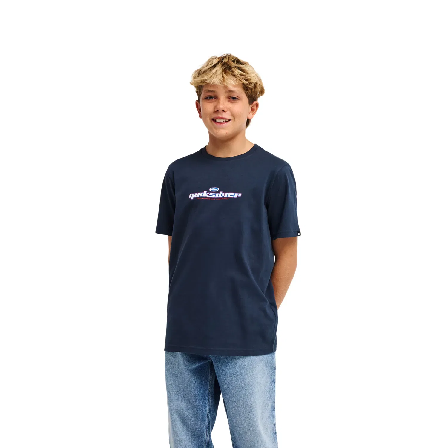 Детская футболка с коротким рукавом Slacker Quiksilver, Azul Marino