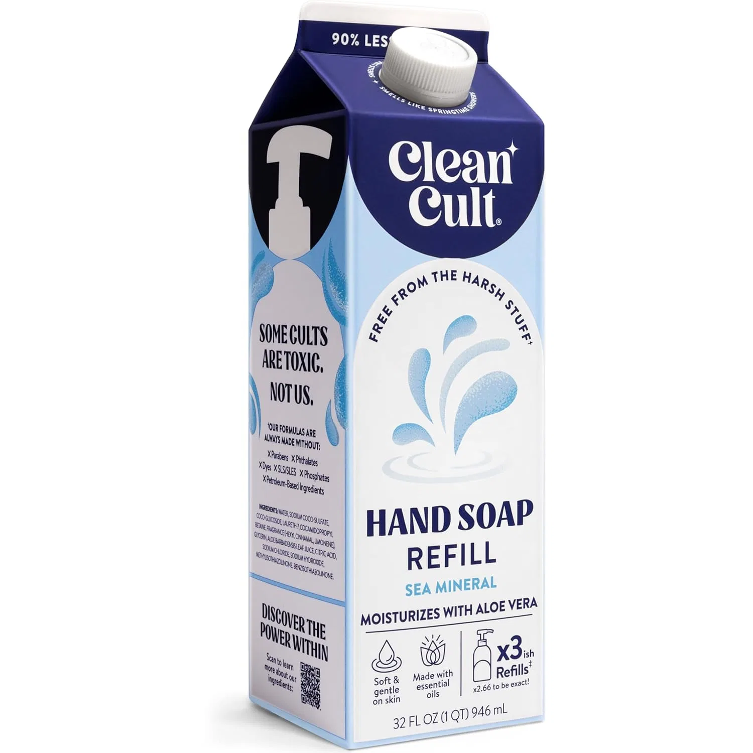 Жидкое мыло для рук с морскими минералами, Cleancult, 946 мл