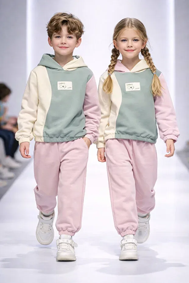 Детский комплект спортивного костюма для девочек Prenses Peri Kids, Pink