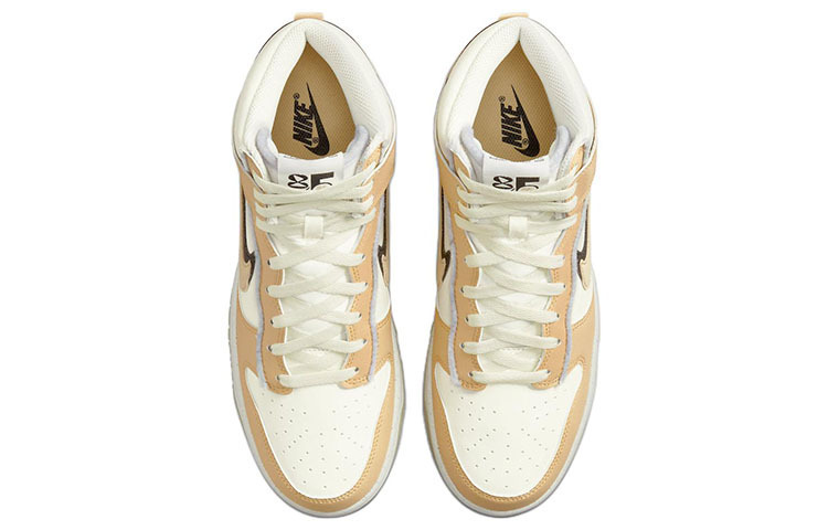 Кроссовки Nike Dunk High Retro SE 85, бежевый/молочный — фото 4