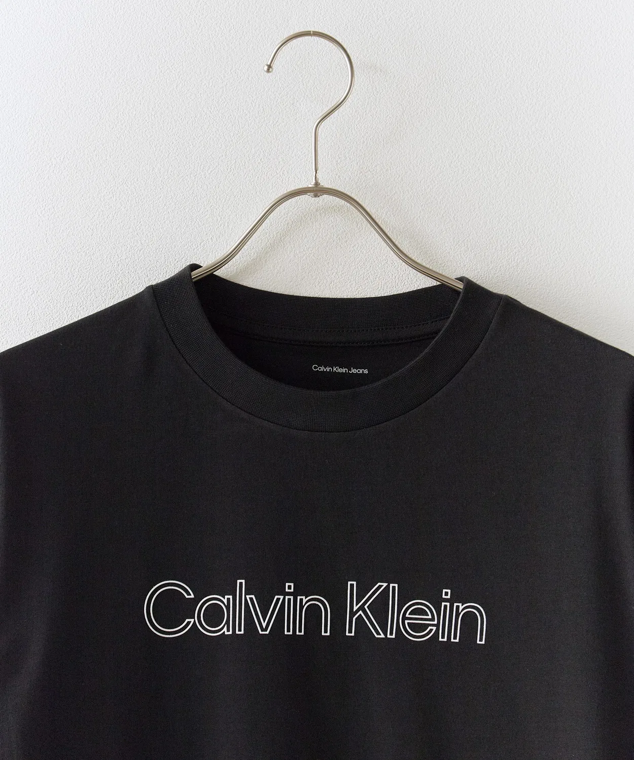 Мужская футболка с объемным логотипом Calvin Klein, Черный — фото 2