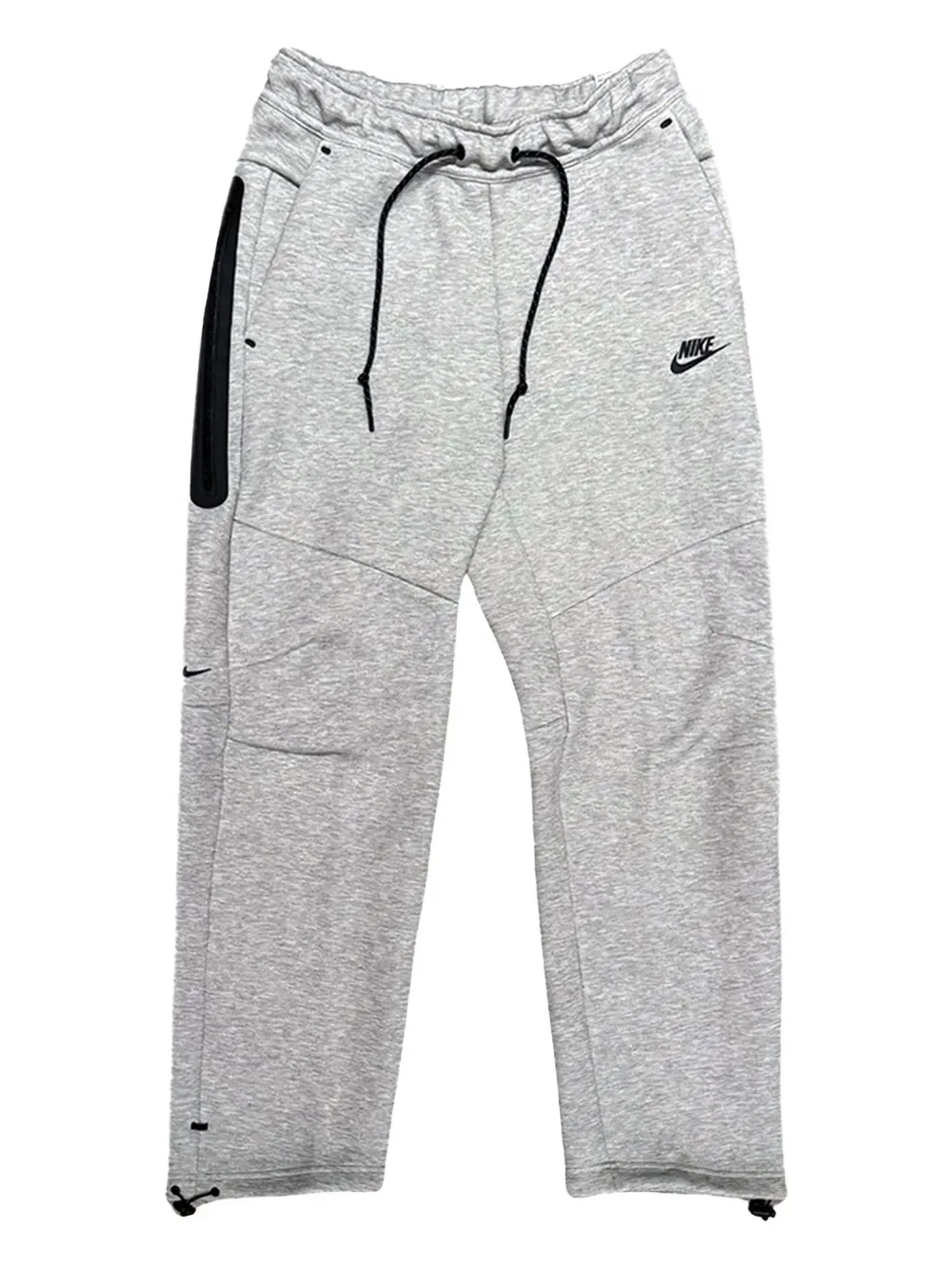 Хлопковые брюки с открытым низом Nike, серый