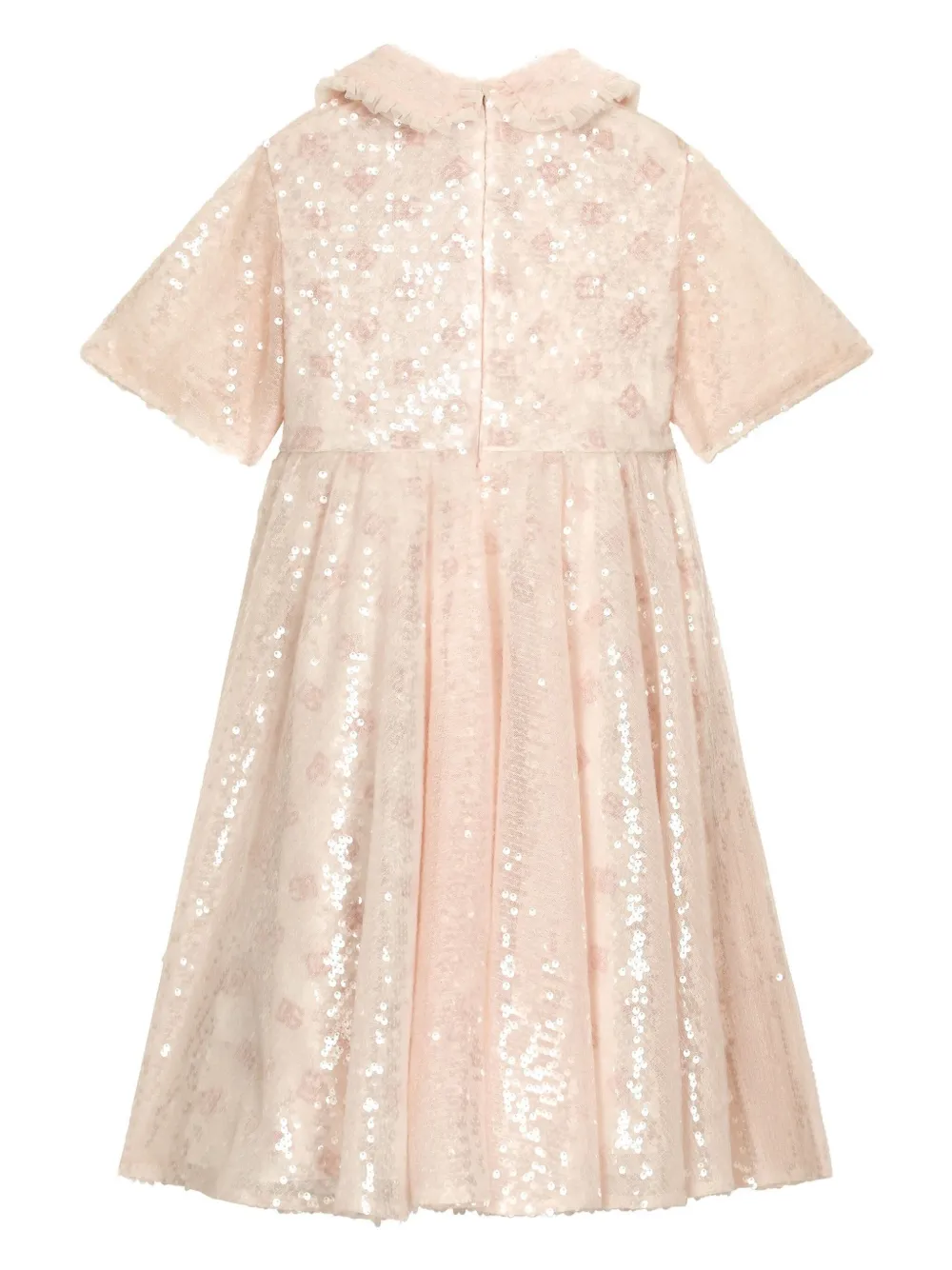 Платье на пуговицах с пайетками Dolce & Gabbana Kids, нейтральный — фото 2